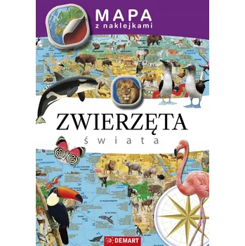 Umění Mapa z naklejkami. Zwierzęta świata Kolektiv autorů