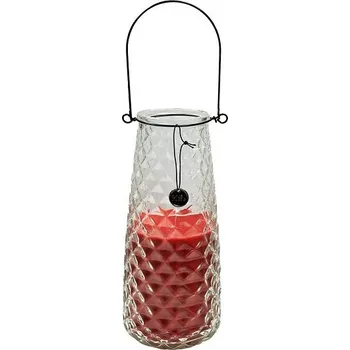 Svíčka Svíčka ve skleněné dóze Vitra červená červená