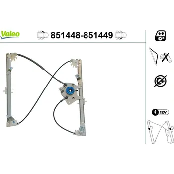 Stahovačka okna Zvedací zařízení oken VALEO 851448