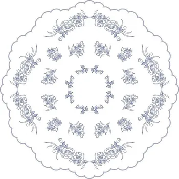 Textilie Beruška Vyšívání - ubrus 120x120 cm, květiny