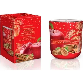 Svíčka Vonná svíčka ve skle 150g s dřevěným knotem v krabičce - Apple With Cinnamon