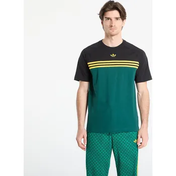 Pánské tričko Tričko adidas Chest Stripes T-Shirt Collegiate Green XL