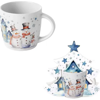 Porcelánový hrnek v dárkovém balení Snowman