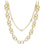Pierre Lannier Výrazný pozlacený dvojitý náhrdelník Seduction BJ02A9201 + 2 měsíce na vrácení zboží