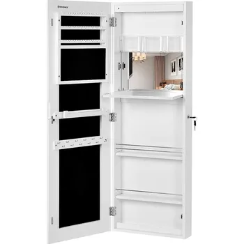 Šperkovnice Nástěnná šperkovnice se zrcadlem Wendy bílá