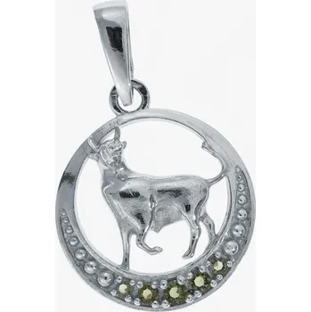 Přívěsek My Moldavite Stříbrné znamení - Býk