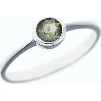 Prsten My Moldavite Stříbrný prsten s vltavínem 3139-5512 61 mm