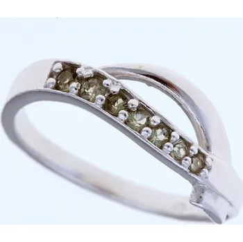 Prsten My Moldavite Stříbrný prsten s vltavíny 3013-4672 61.5 mm