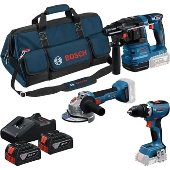 BOSCH - zahrada/dílna BOSCH Sada AKU nářadí GSR + GWS + GBH + 2× GBA 18V 4.0 Ah + GAL 18V-40 (0.615.A50.094) 0.615.A50.094