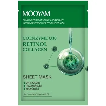 Pleťová maska Mooyam Plátýnková maska s retinolem, kolagenem a koenzymem Q10
