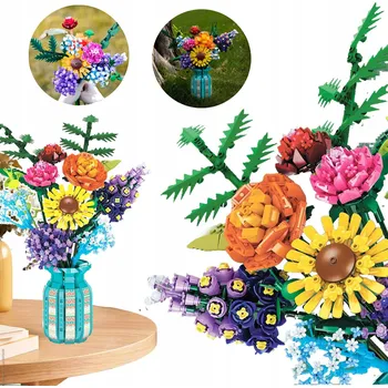 ostatní stavebnice STAVEBNICE KWIATKI BUKIET BOTANICALS DEKORACE SLUNEČNICE VÁNOČNÍ DÁRKY