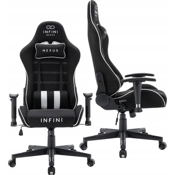 Herní příslušenství Herní křeslo Infini Nexus umělá kůže černo-bílé