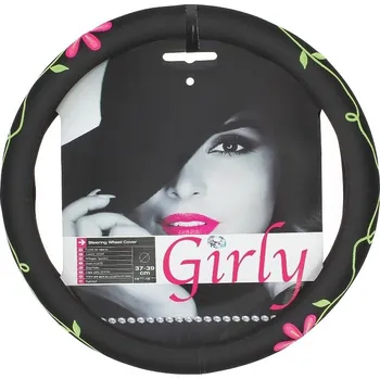 Potah na volant Sumex Potah volantu 37-39 cm GIRLY M, semišový s květy