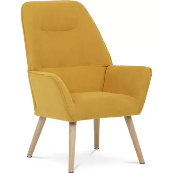 Křeslo Relaxační křeslo ve skandinávském stylu, Žlutá