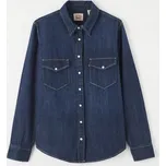 Levi's dámská košile s dlouhým rukávem, bez vzoru, modrá Levi's Džínová košile Essential Western, velikost XXS/XS