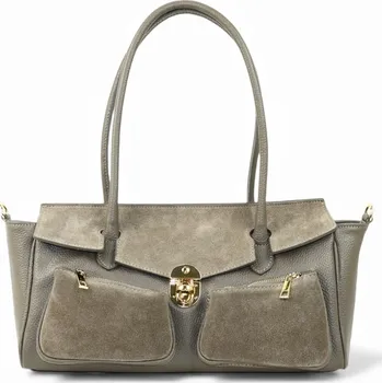 MORANTI kabelka z pravé kůže, transparentní