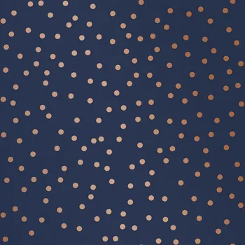 Tapeta TAPETA TMAVĚ MODRÁ INDIVIDUAL KIDS@HOME ZLATÉ TEČKY