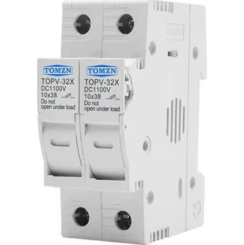 Kuchyňský nůž Držák pojistek DC 36 x 85,5 mm 2pólový 1000 V pro solární fotovoltaické systémy TOMZN TOPV-30 vysokonapěťová základna ochrana FV gpV