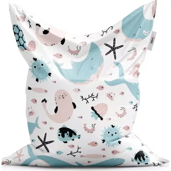 Sedací pytel Sablio Sedací vak Classic Animovaný mořský svět - 150x100 cm