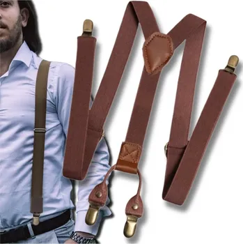 Kšandy B&J Pánské šle Sáenz hnědá One size