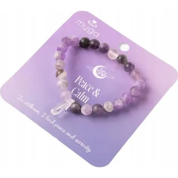 Náramek Náramek myga Crystal Peace & Calm - křišťál horský, ametyst chevron