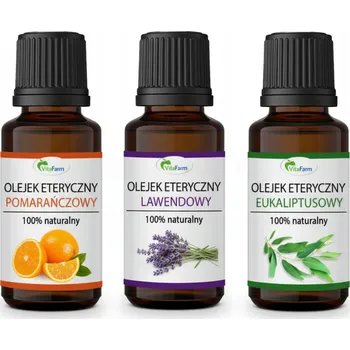 Sada Esenciálních Olejů 3x30 ml Levandule Eukalyptus Pomeranč