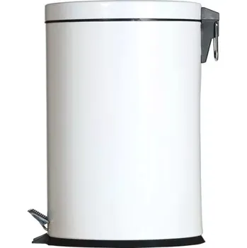 Odpadkový koš Kovový pedálový odpadkový koš 20 l, bílý