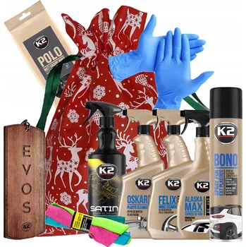 Kosmetická sada Dárková sada vánoční K2 – sada pro péči o auto + vůně