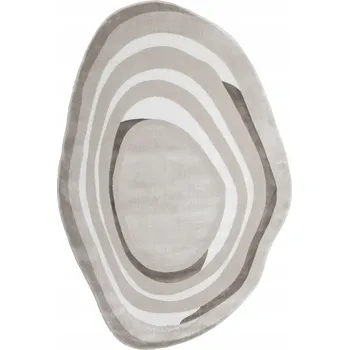 Koberec KOBEREC ŠEDOBÉŽOVÝ KRÉMOVÝ MĚKKÝ S PRUHY DO OBÝVÁKU SELENA 120x180 cm