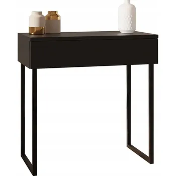 Komoda Toaletní Stolek, komoda na nožičkách s úchytkou dole, černá, šířka 60 cm