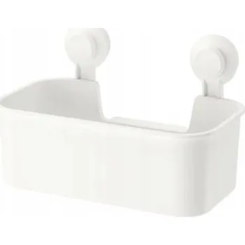 Odpadkový koš IKEA TISKEN koš s přísavkami bílý do koupelny