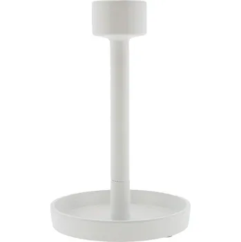 Svícen Kovový bílý svícen pro XL stolní svíčky velký bílá