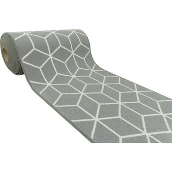 Koberec Protiskluzový běhoun Cubes 19 - světle šedý