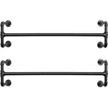 Nástěnný stojan na oblečení 2 ks HSR64BK-02
