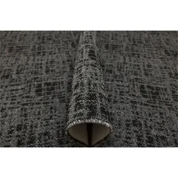 Koberec KOBEREC SMYČKOVÝ ČERNÝ GRAFIT MŘÍŽKA DO OBÝVACÍHO POKOJE NA PLSTI TRAFFIC 150 x 200 cm