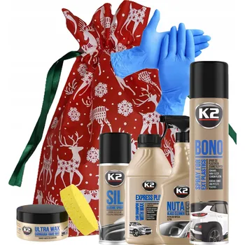 Kosmetická sada Dárková sada vánoční K2 – sada pro péči o auto + vůně