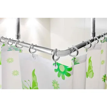 Tyč na sprchový závěs wela UNIVERZÁLNÍ trojstranná tyč SYSTEM DO SPRCHOVACÍHO KOUTU 120x120x120 cm STŘÍBRNÁ