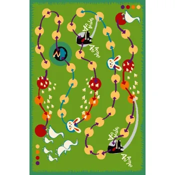 Koberec Dětský koberec Agnella Funky Top Myk limetkový