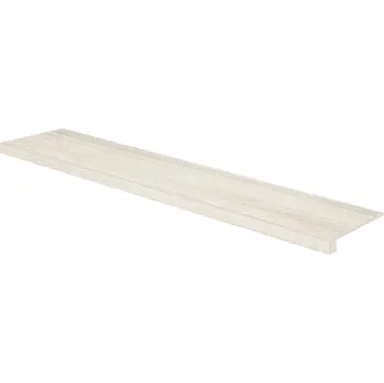 Dlažba Rako Board schodová tvarovka světle šedá 30x120 (DCFVF140)
