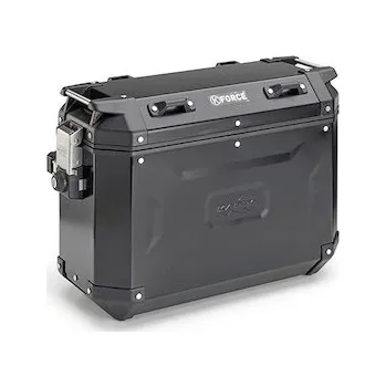 Zavazadlo na motocykl sada bočních kufrů K-FORCE - 37l, KAPPA (černý, hliník, 49,5x38,7x24,6 cm)