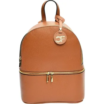 Městský batoh Carla Ferreri Dámský kožený batoh CF1778 Cognac + 2 měsíce na vrácení zboží