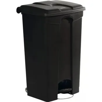 Odpadkový koš Plastový pedálový koš 90 l, černý