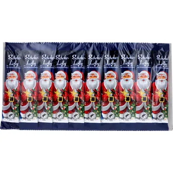 Bonbon Čokoládové Lízátka 10 kusů Santa Claus Sněhulák 150 g dárek
