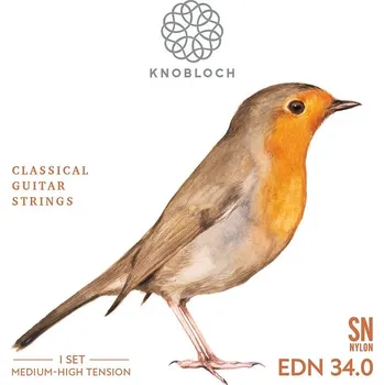 Struna pro kytaru a smyčcový nástroj Knobloch ERITHACUS Double Silver SN Nylon Full Set Medium-High Tension + prodloužená záruka 3 roky