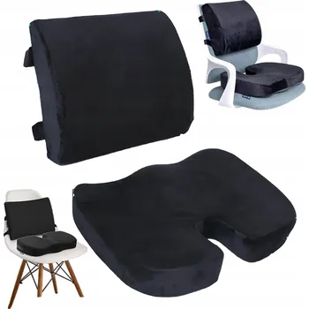 Polštář ORTOPEDICKÝ POLŠTÁŘ NA SEDADLO DO AUTA, KANCELÁŘSKÁ PODLOŽKA NA ŽIDLI NEBO KŘESLO