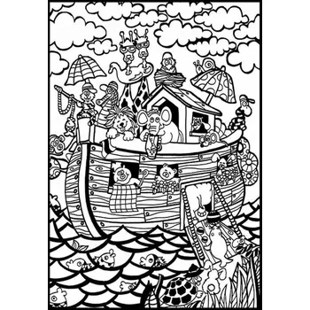 omalovánky Velurová omalovánka Colorvelvet Noemova archa 29,7x21 cm