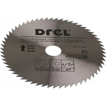 Vrták Kotouč na řezání dřeva Drel 200x30 mm