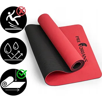 podložka na cvičení Podložka na cvičení Pretorians 183 cm x 61 cm červená