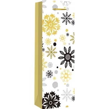 Dárková taška Flexio Taška dárková na lahev Vločky B