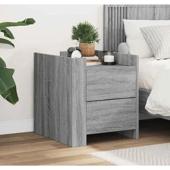 Nábytek vidaXL Noční stolek 45 x 50 x 50 cm kompozitní dřevo [848286] Barva: šedá sonoma